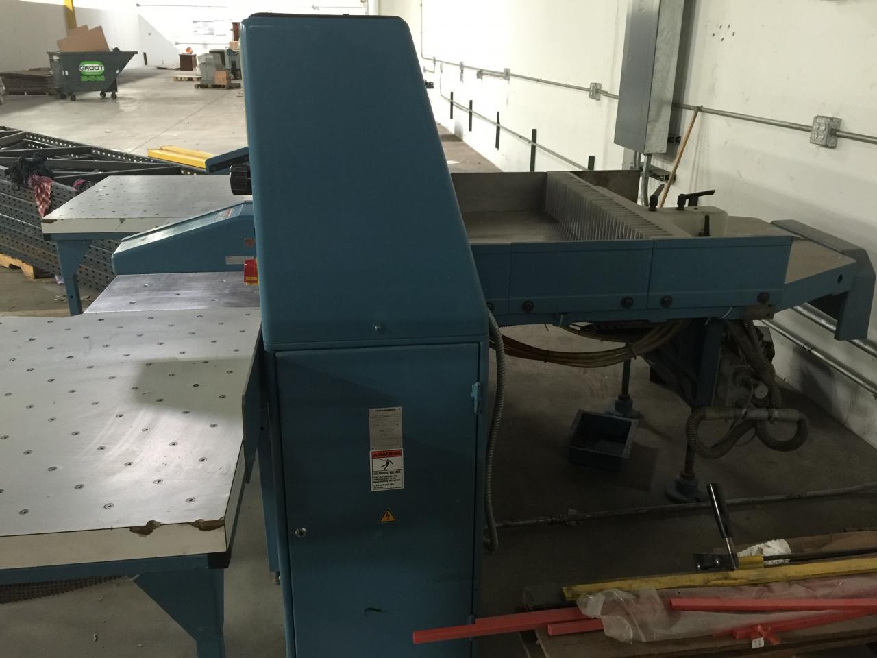 Lot #45: Wohlenberg 115 MCS-3 TV Paper Cutter with Display, Air Bed, and Extra Large Side Tables - Click Here for Video! - WireBids